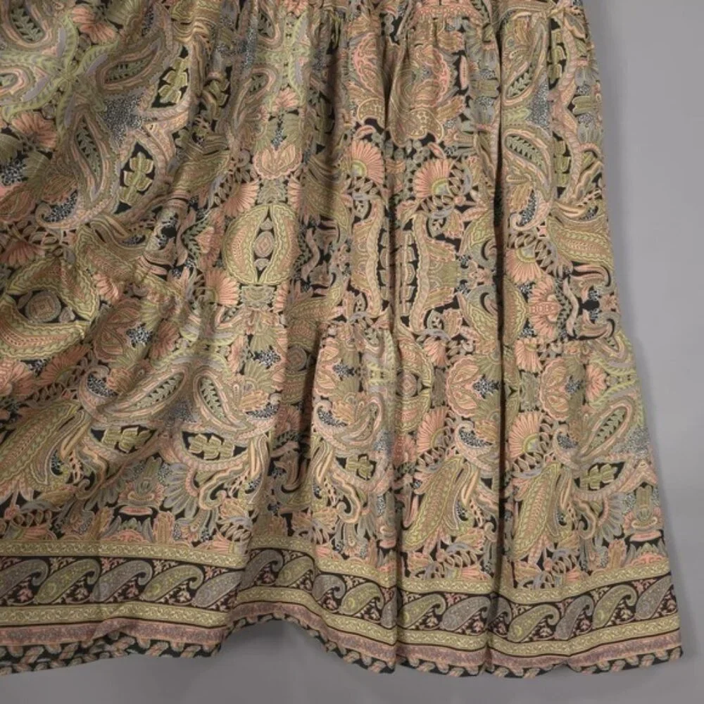 NWT Anthropologie Boemo Maxi Dress LARGE Paisley Tassels Tiered Halter  R4592‎ - Picture 6 of 9